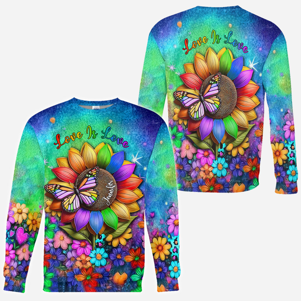 Love Is Love - Personalized LGBT Support All Over Shirt