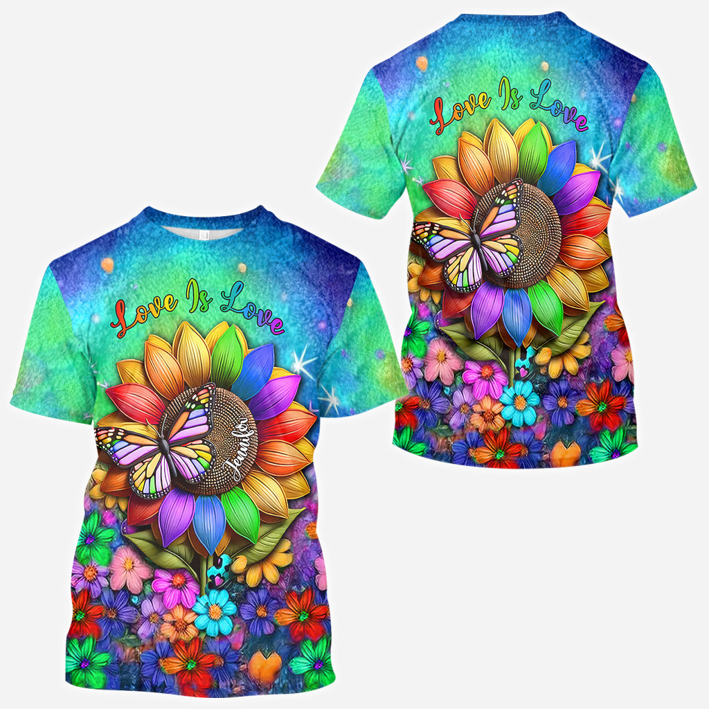 Love Is Love - Personalized LGBT Support All Over Shirt