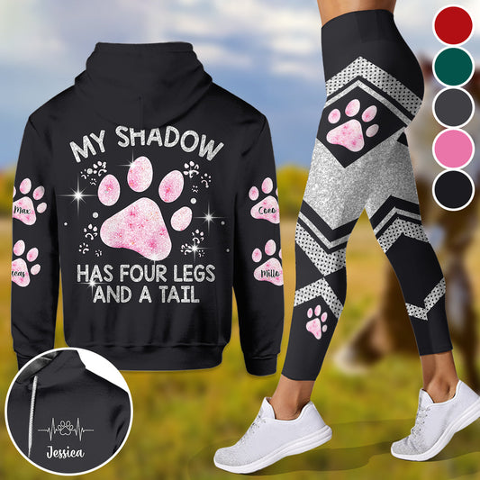 Mein Schatten hat vier Beine – Personalisierter Hunde-Hoodie und Leggings