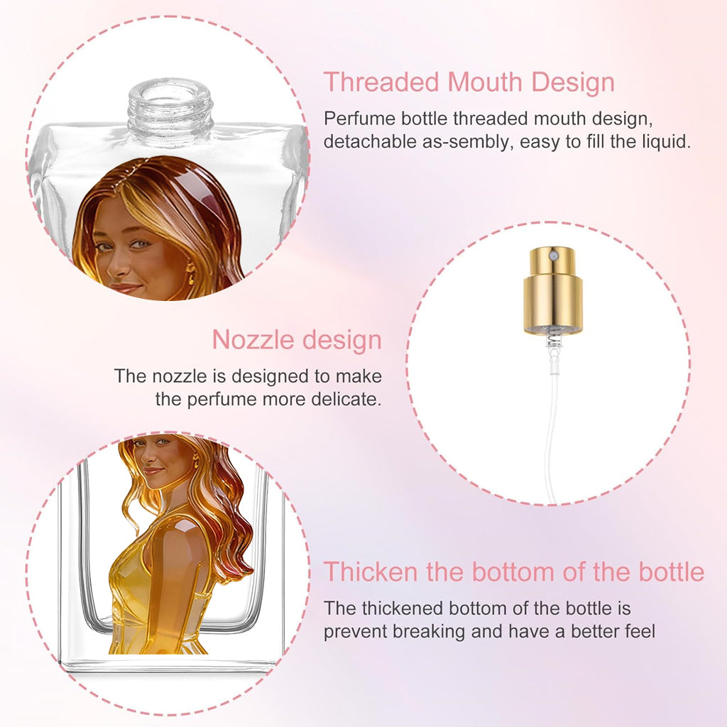 Personalisierte Geburtsblume mit Foto – Nachfüllbarer Flakon für Selbstliebe