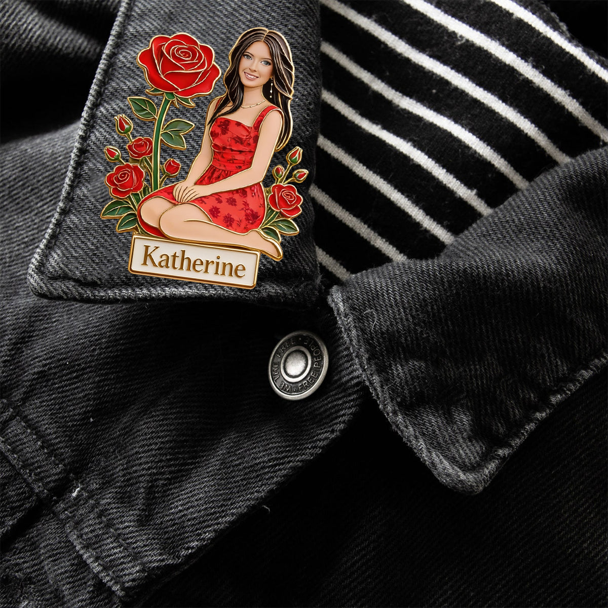 Geburtsblume mit Foto – Personalisierter Anstecker zur Selbstliebe