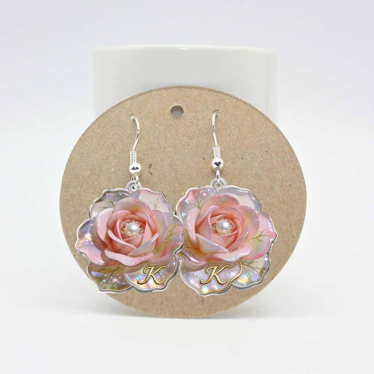 Custom Any Photo Birth Flower - Personalized Birth Month Flower Earrings