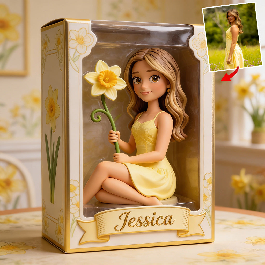 Custom Any Photo Birth Flower - Personalized Self Love Custom Shaped Acrylic Plaque