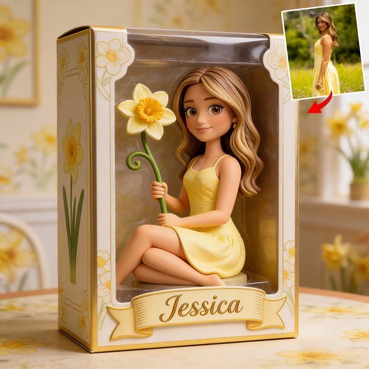 Custom Any Photo Birth Flower - Personalized Self Love Custom Shaped Acrylic Plaque