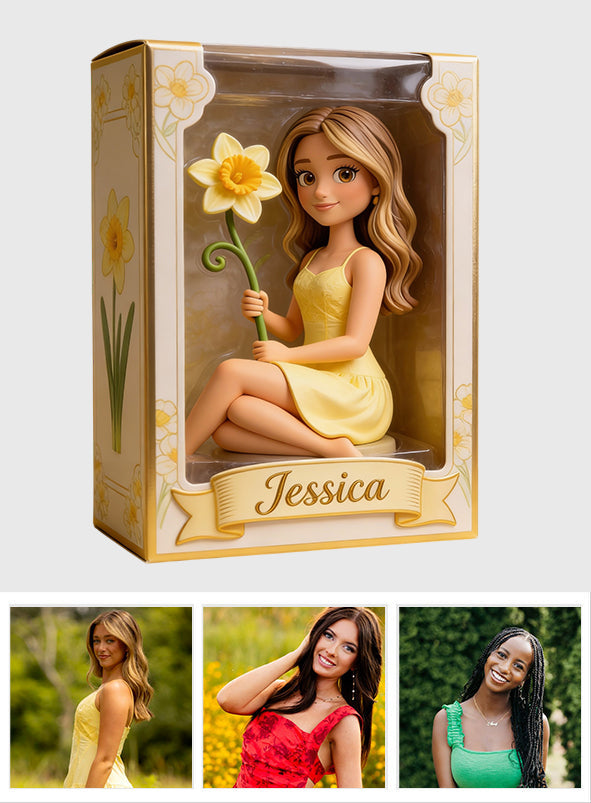 Custom Any Photo Birth Flower - Personalized Self Love Custom Shaped Acrylic Plaque