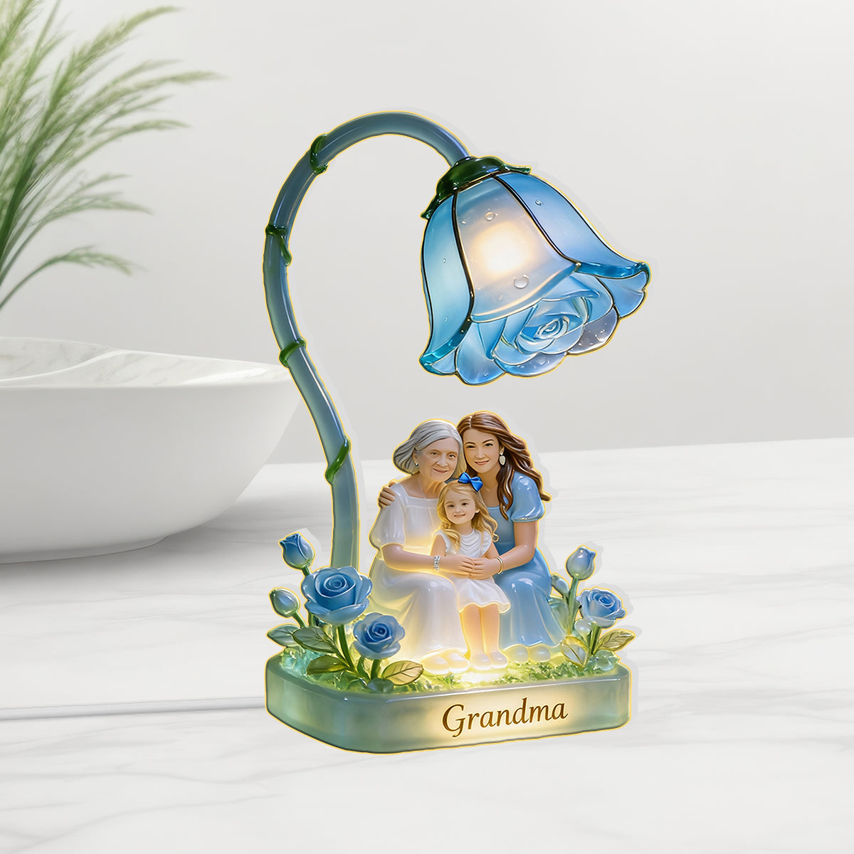 Personalisierbares Foto – das perfekte Geschenk für Mama und Oma – Personalisierte LED-Nachtleuchte aus Acryl für Mütter