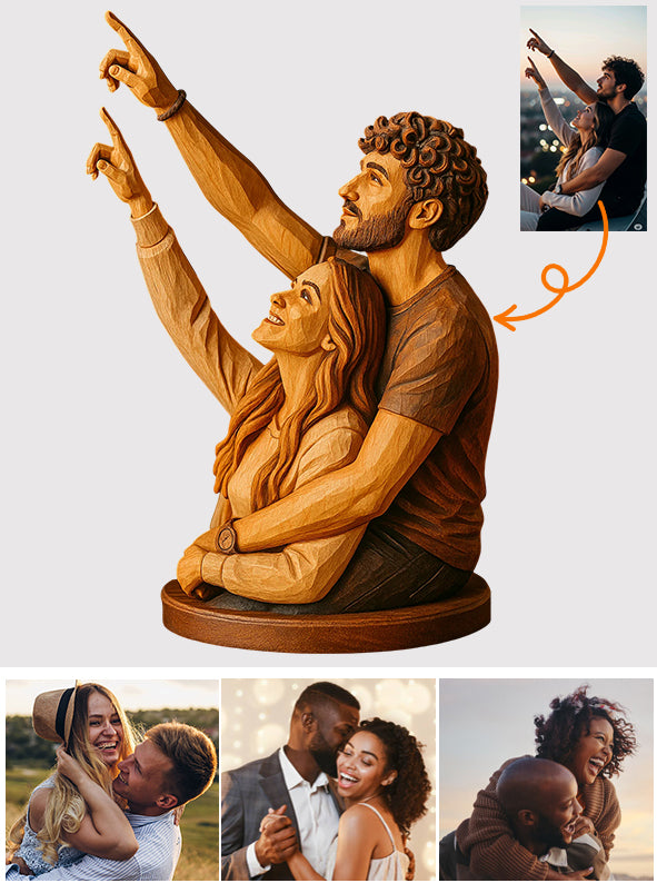 Ich liebe dich – Personalisierte Acrylplakette in individueller Form für Paare