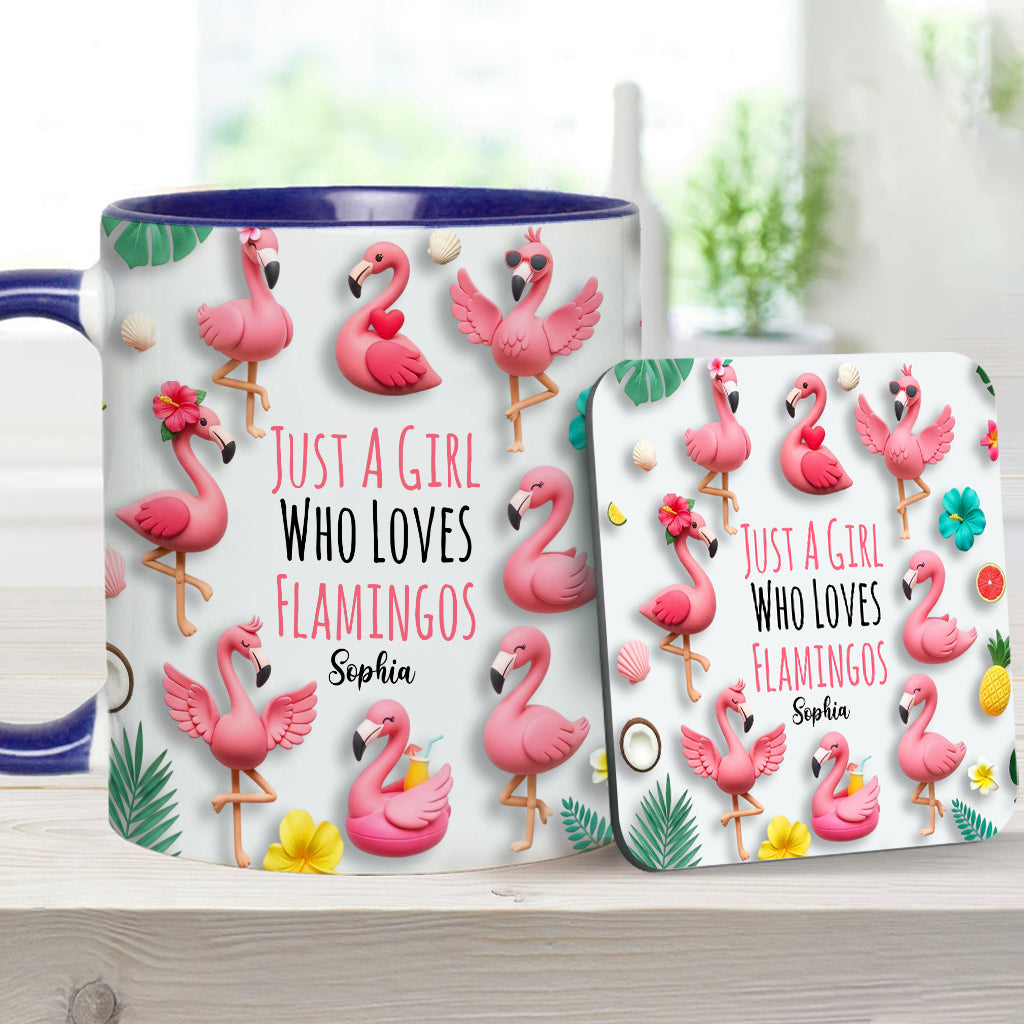 Personalisierte Tasse mit Flamingo-Motiv – perfekt für Mädchen, die Flamingos lieben