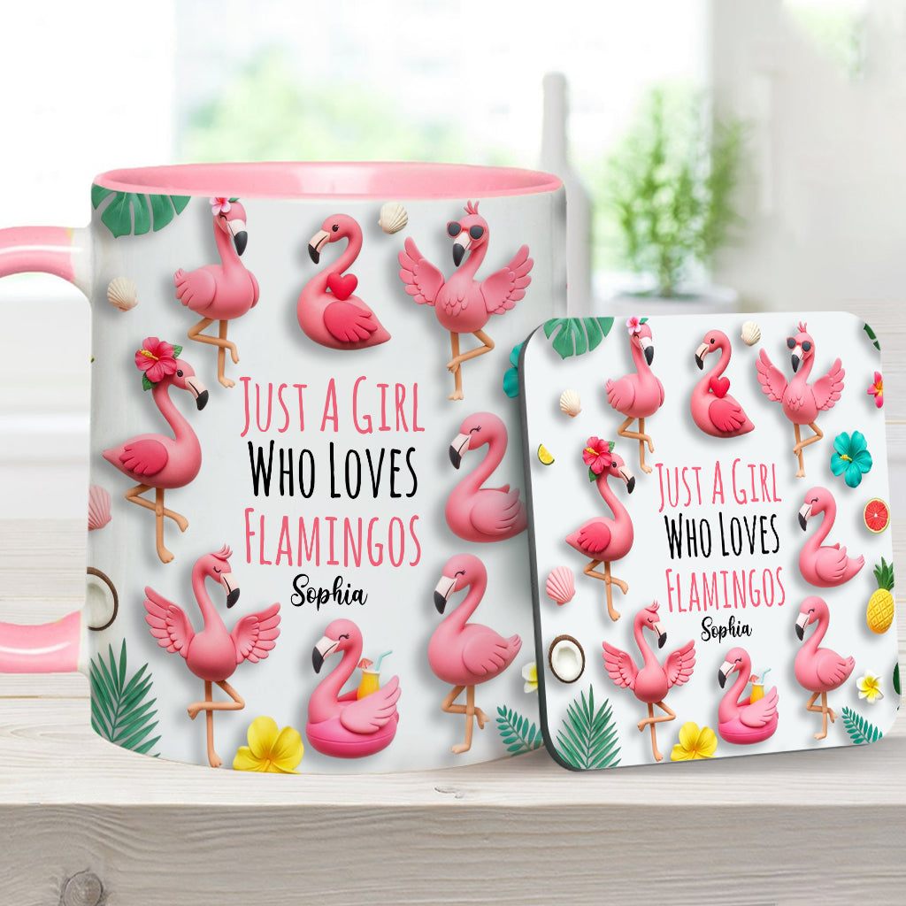 Personalisierte Tasse mit Flamingo-Motiv – perfekt für Mädchen, die Flamingos lieben