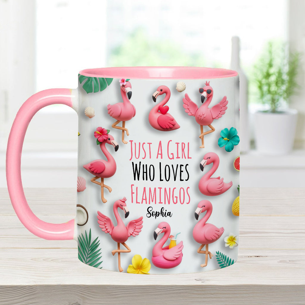 Personalisierte Tasse mit Flamingo-Motiv – perfekt für Mädchen, die Flamingos lieben