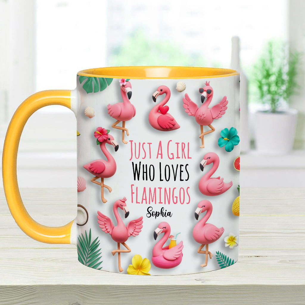 Personalisierte Tasse mit Flamingo-Motiv – perfekt für Mädchen, die Flamingos lieben