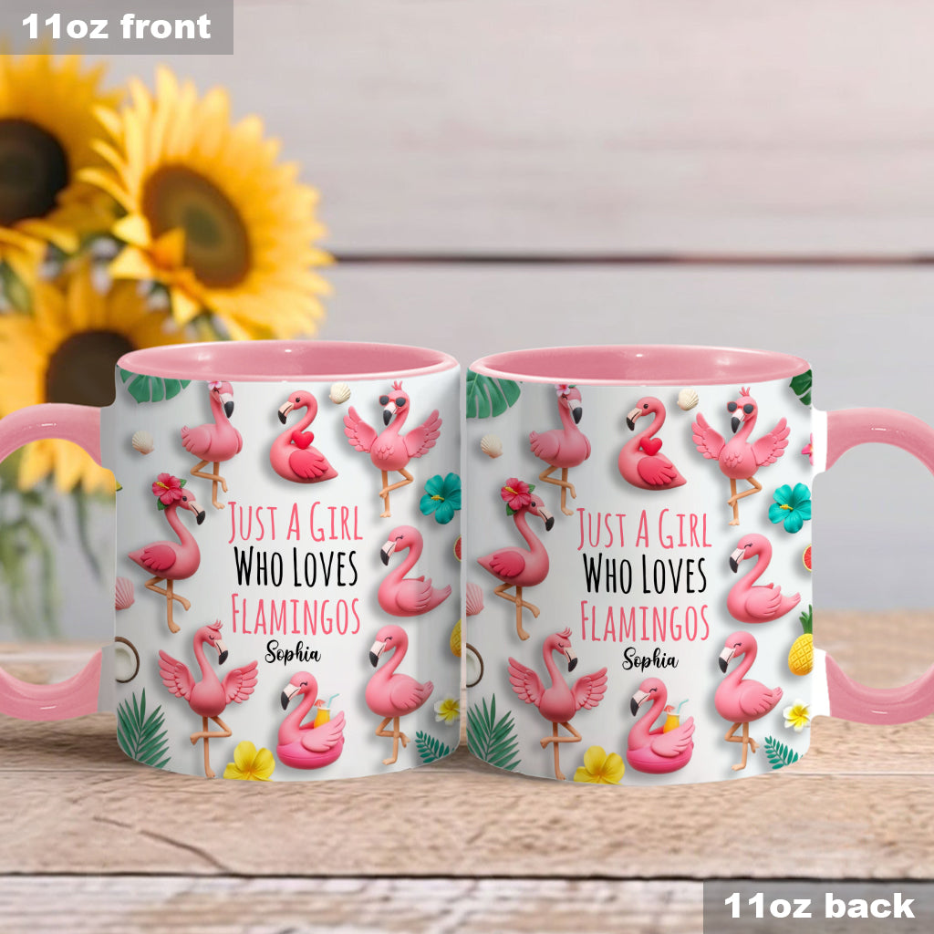 Personalisierte Tasse mit Flamingo-Motiv – perfekt für Mädchen, die Flamingos lieben