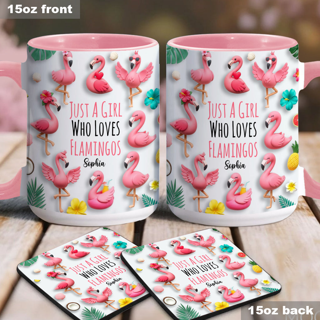 Personalisierte Tasse mit Flamingo-Motiv – perfekt für Mädchen, die Flamingos lieben