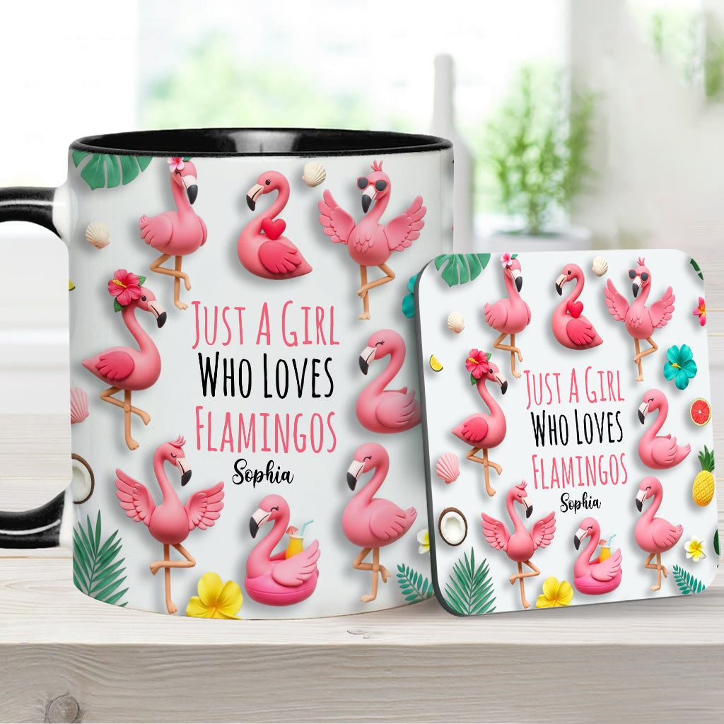Personalisierte Tasse mit Flamingo-Motiv – perfekt für Mädchen, die Flamingos lieben