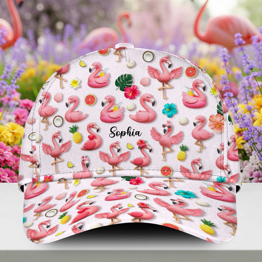 Flamingos lieben – Personalisierte Flamingo Classic Kappe