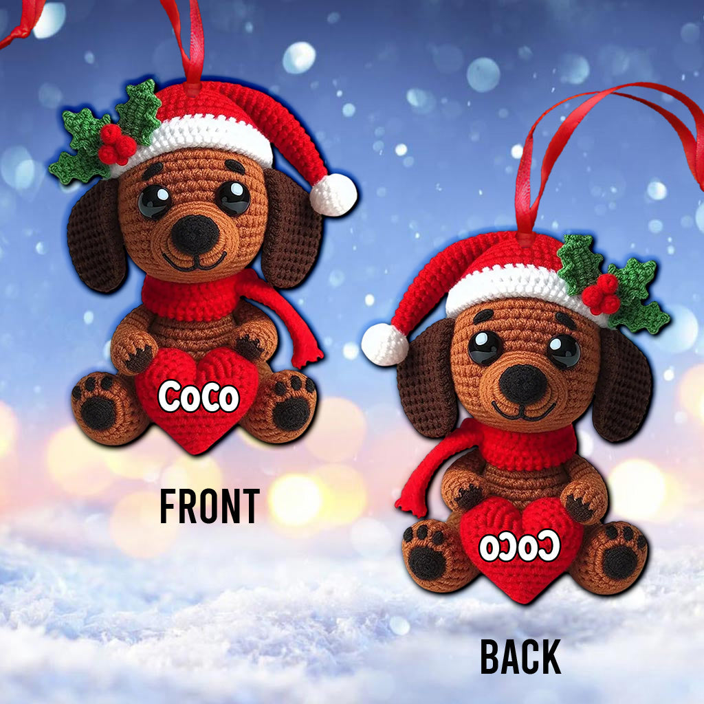 Fröhliche Weihnachten, Hunde! – Personalisierter Dackel-Weihnachtsschmuck