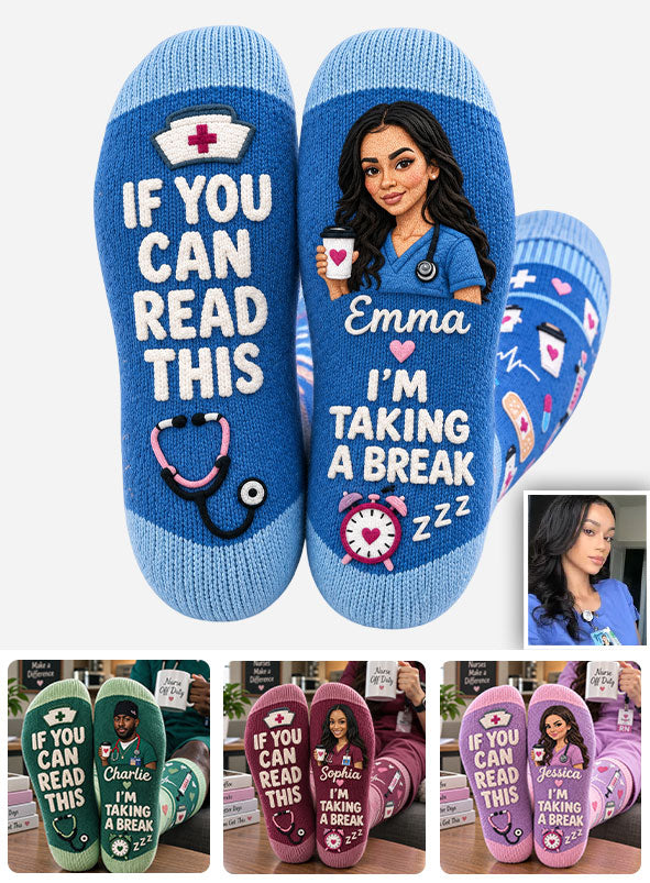 (Test) Lustiges Foto Krankenschwester Geschenk - Personalisierte Socken für Krankenschwestern