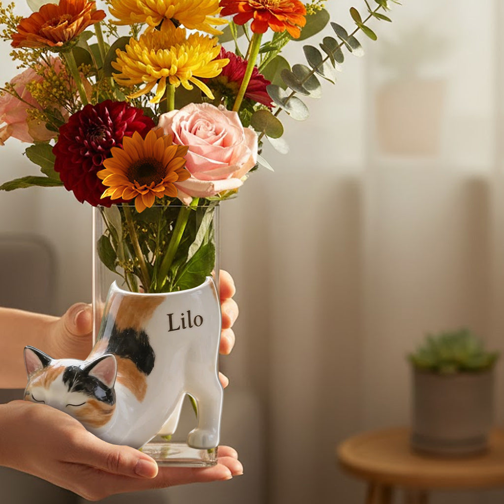 Any Pet Photo - Personalized Cat Acrylic Pot