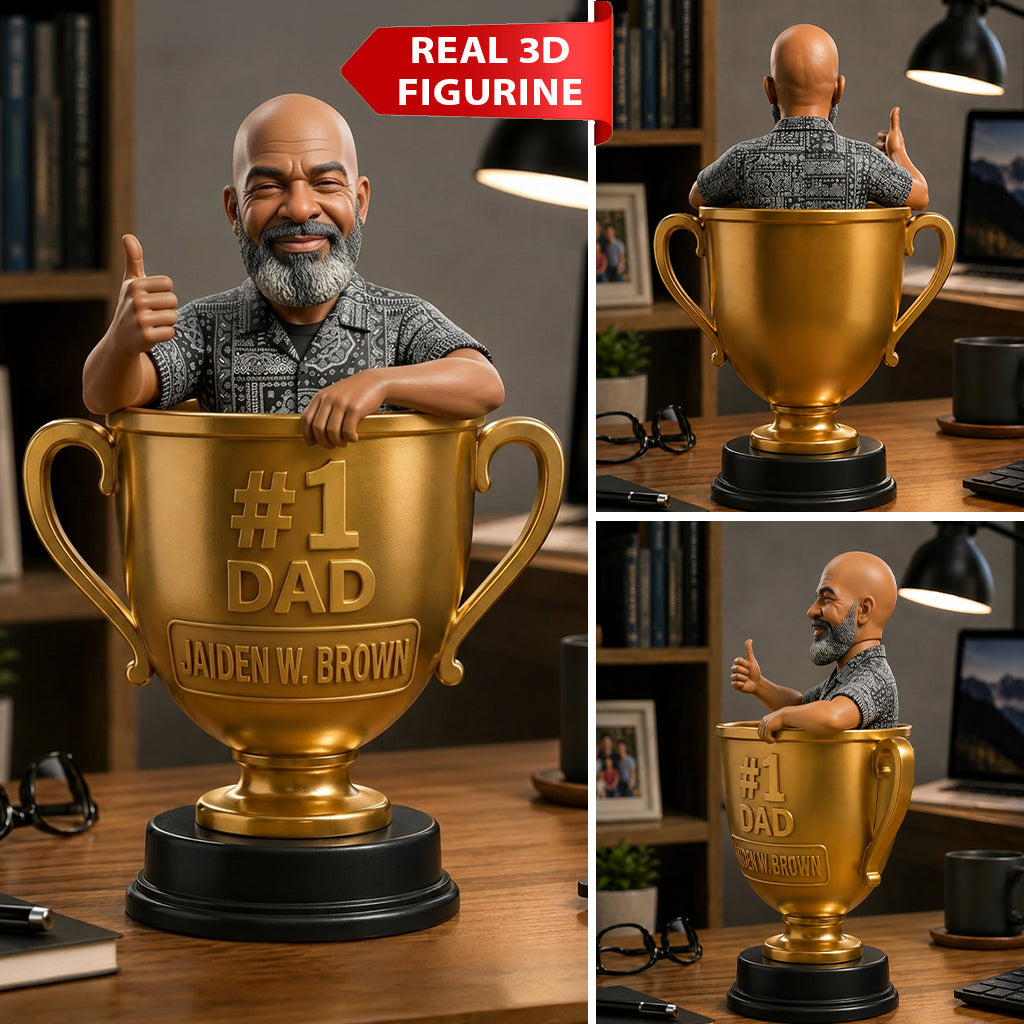 Personalisierte 3D-Figur für den besten Papa/Vater/Onkel