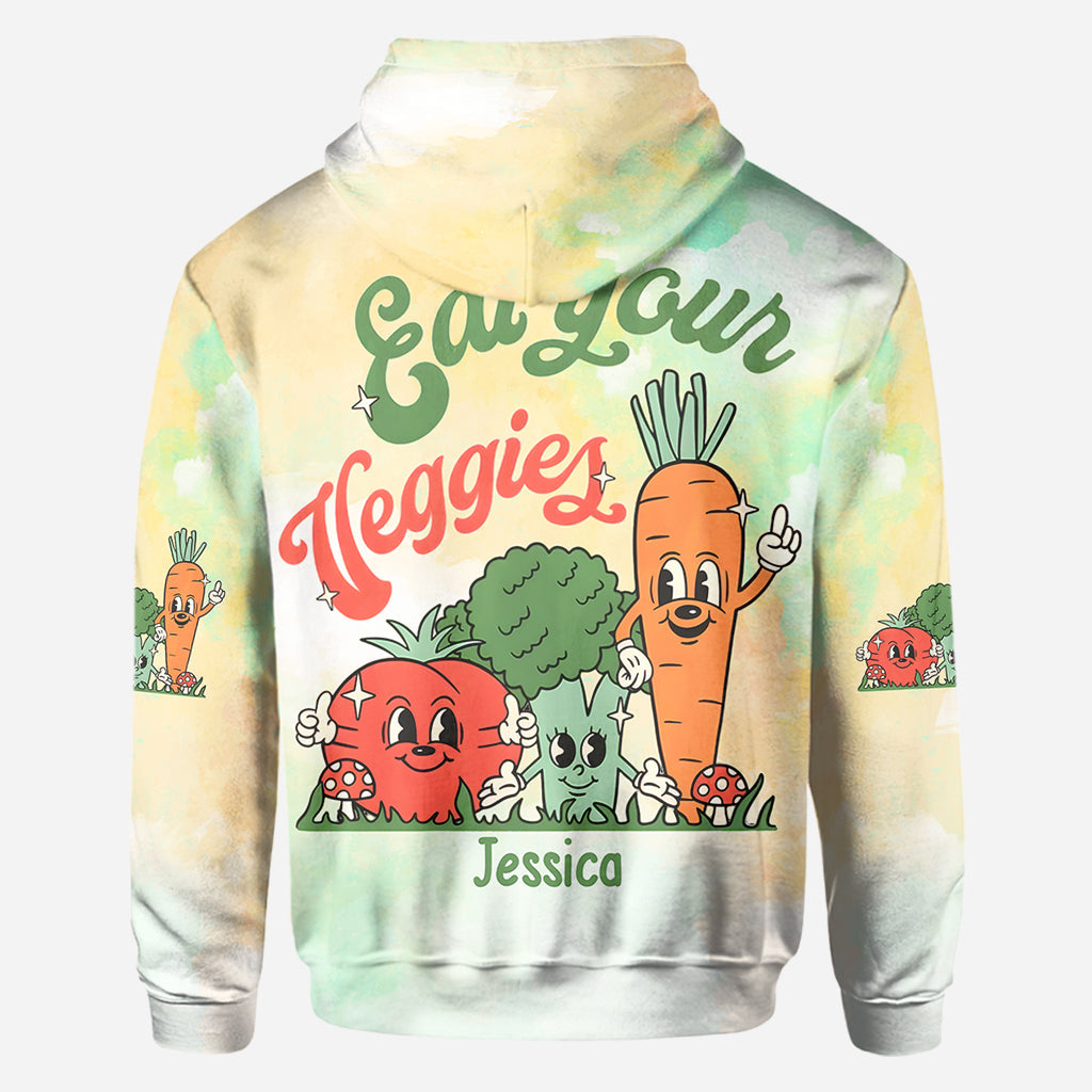 Iss dein Gemüse – Personalisiertes Veganismus-T-Shirt