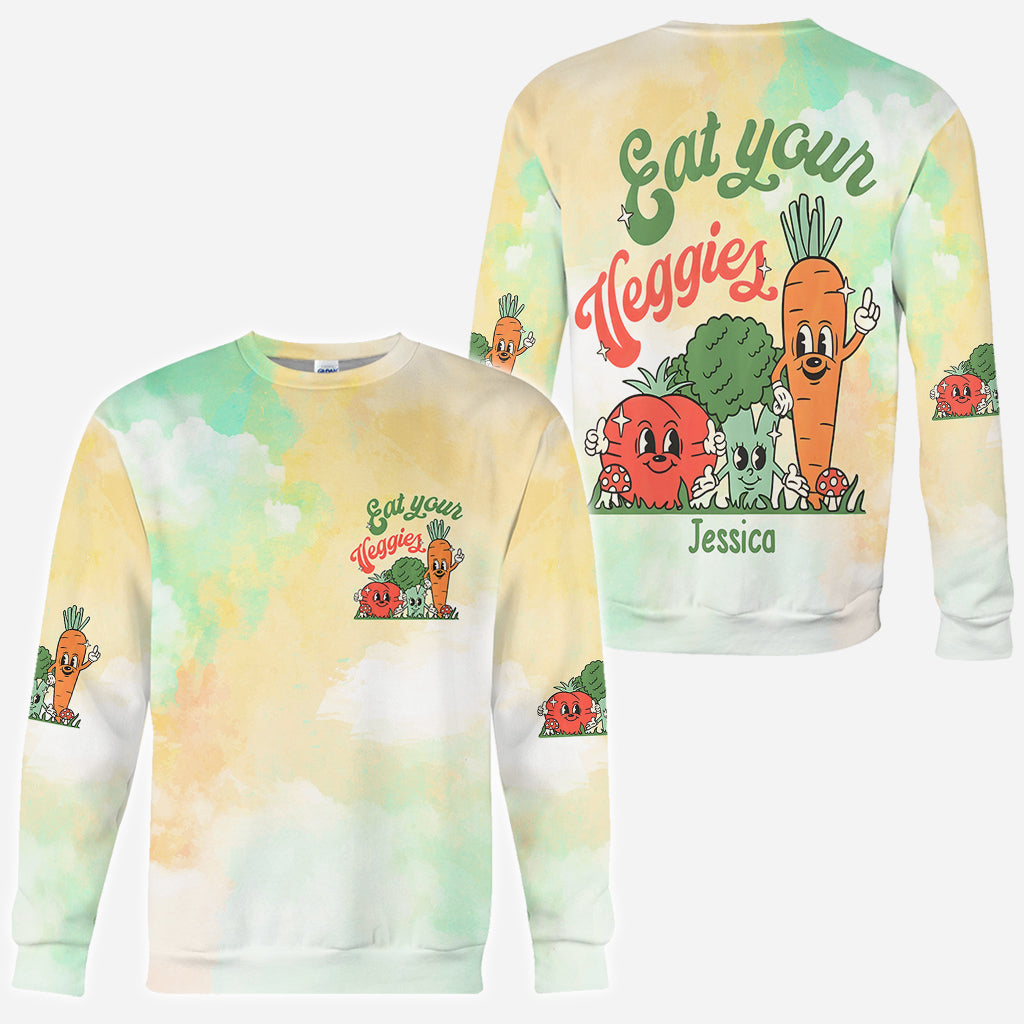 Iss dein Gemüse – Personalisiertes Veganismus-T-Shirt