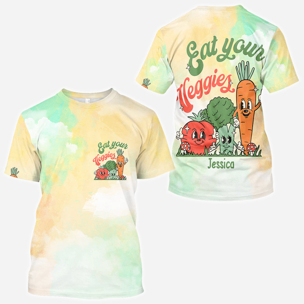 Iss dein Gemüse – Personalisiertes Veganismus-T-Shirt
