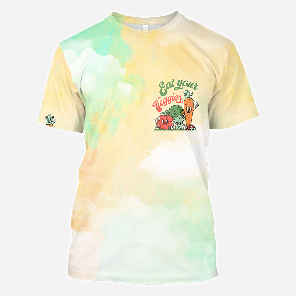 Iss dein Gemüse – Personalisiertes Veganismus-T-Shirt