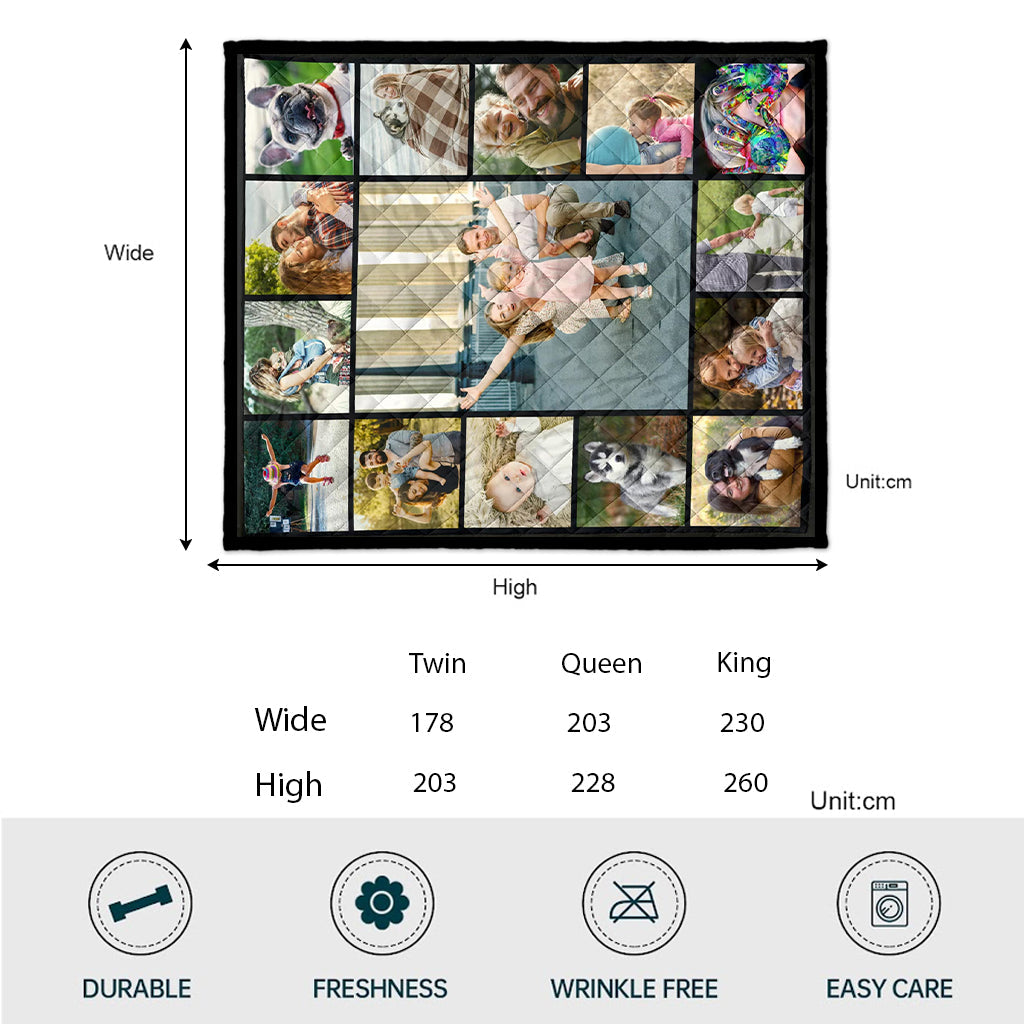 Ich liebe meine Familie – Personalisierte Familiendecke