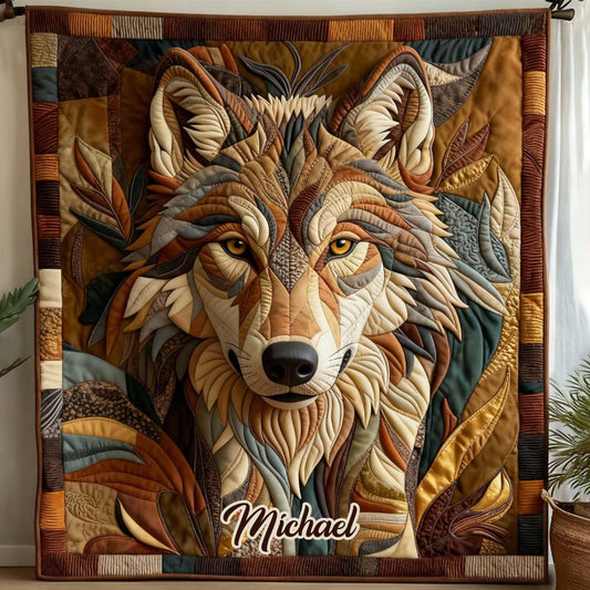 Wolfsfamilie - Personalisierte Wolfsdecke