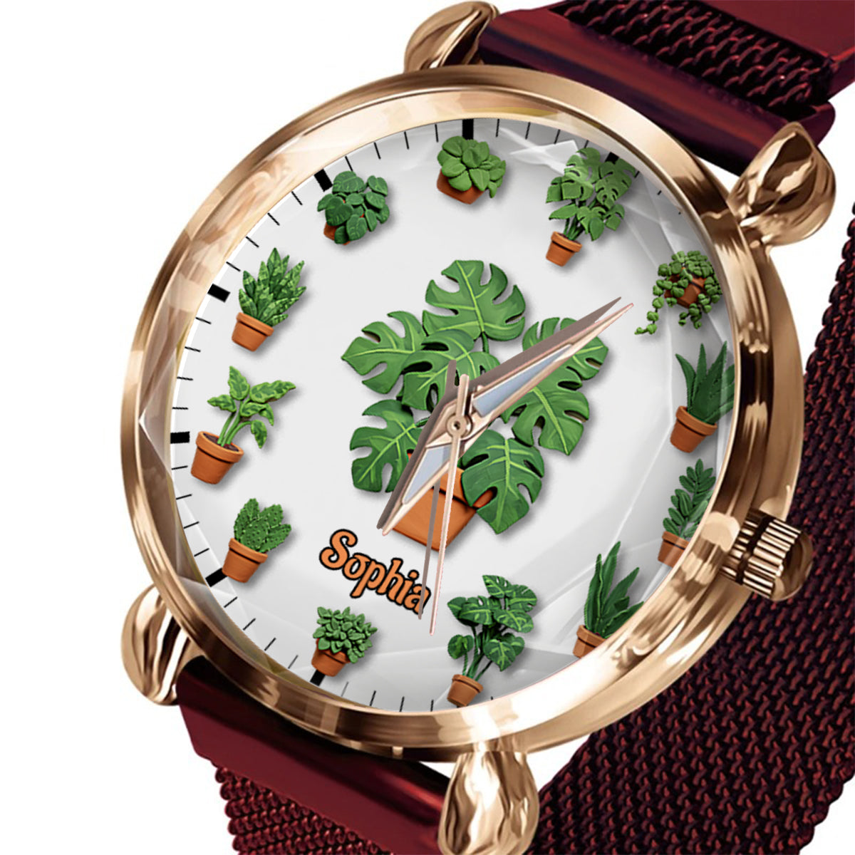 Ich brauche all diese Pflanzen – personalisierte Garten-Damen-Handuhr 