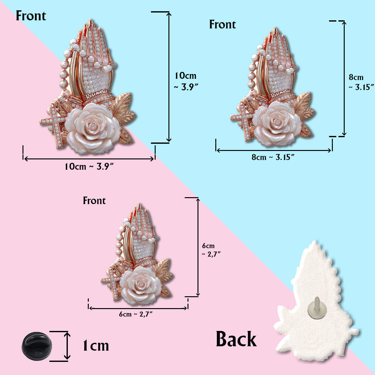 Ewiger Glaube – Personalisierte christliche Anstecknadel