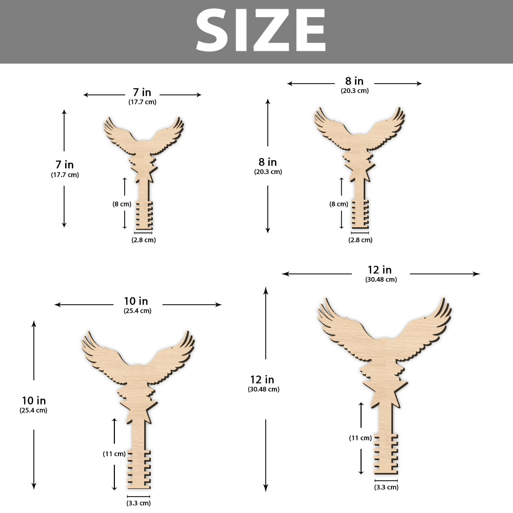Starker Adler – Personalisierter Baumspitzenaufsatz mit Weißkopfseeadler