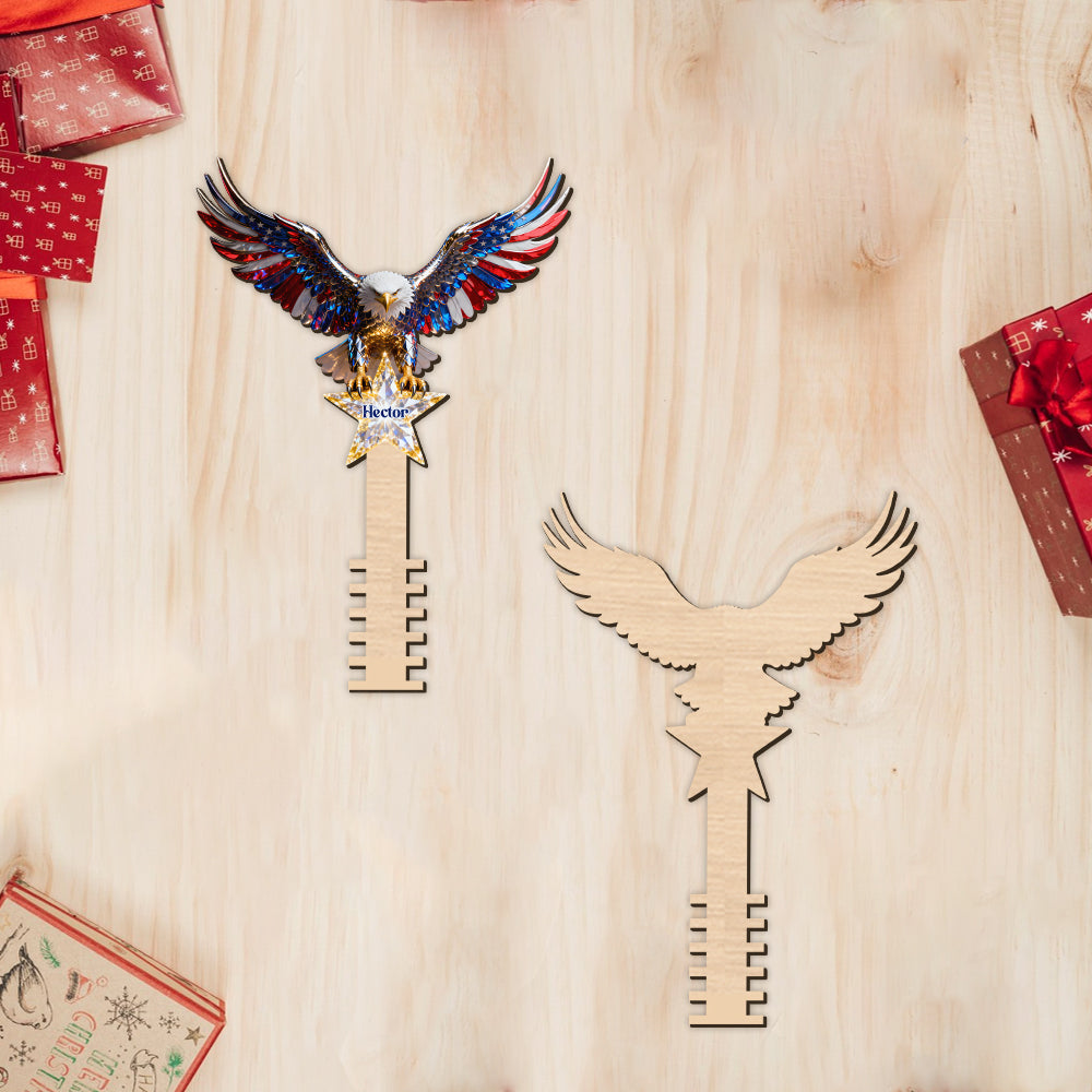 Starker Adler – Personalisierter Baumspitzenaufsatz mit Weißkopfseeadler