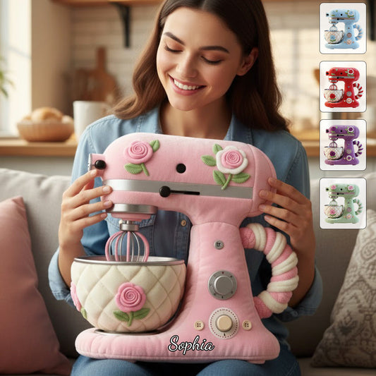 Das perfekte Geschenk für Backfans – personalisiertes Kissen in Backform aus Kunstfell