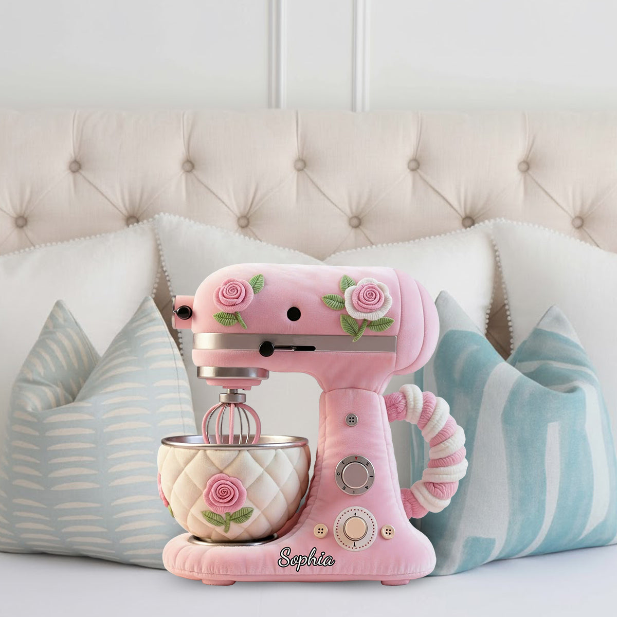 Das perfekte Geschenk für Backfans – personalisiertes Kissen in Backform aus Kunstfell