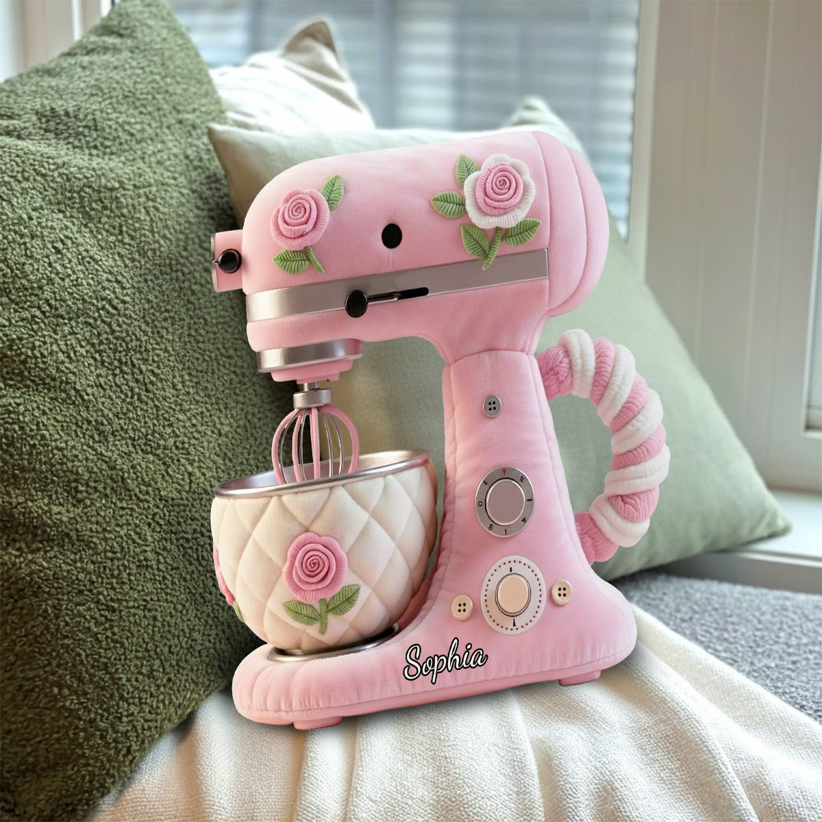 Das perfekte Geschenk für Backfans – personalisiertes Kissen in Backform aus Kunstfell