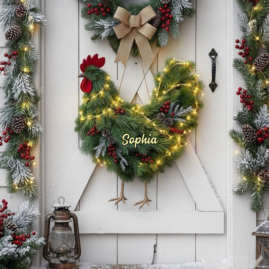 Hühnerkranz - Personalisiertes Hühner-LED-Licht-Acrylschild