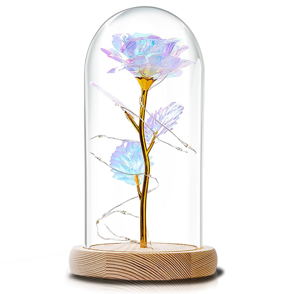 Schmetterlingsrose in Glaskuppel für Mama und Oma