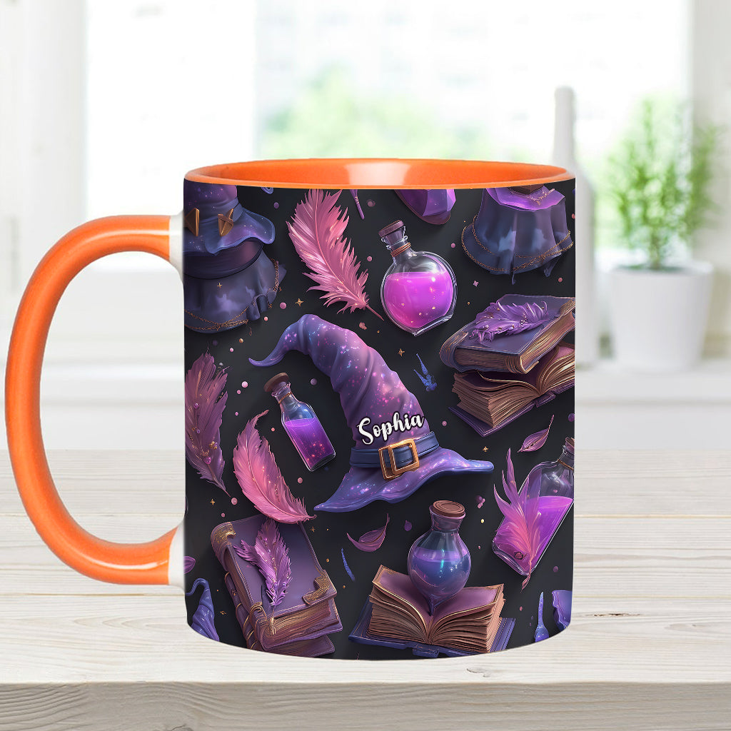 Lila Hexe – Personalisierte Tasse mit Hexenmotiv