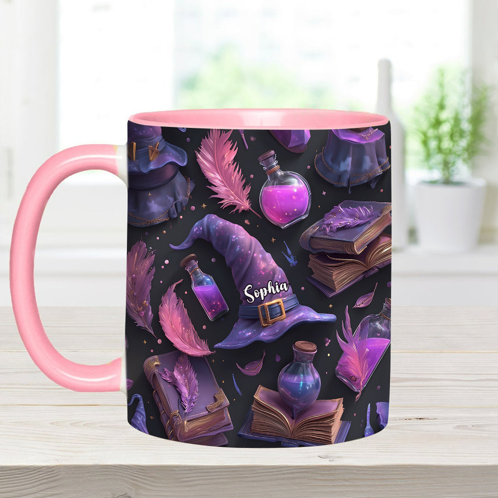 Lila Hexe – Personalisierte Tasse mit Hexenmotiv