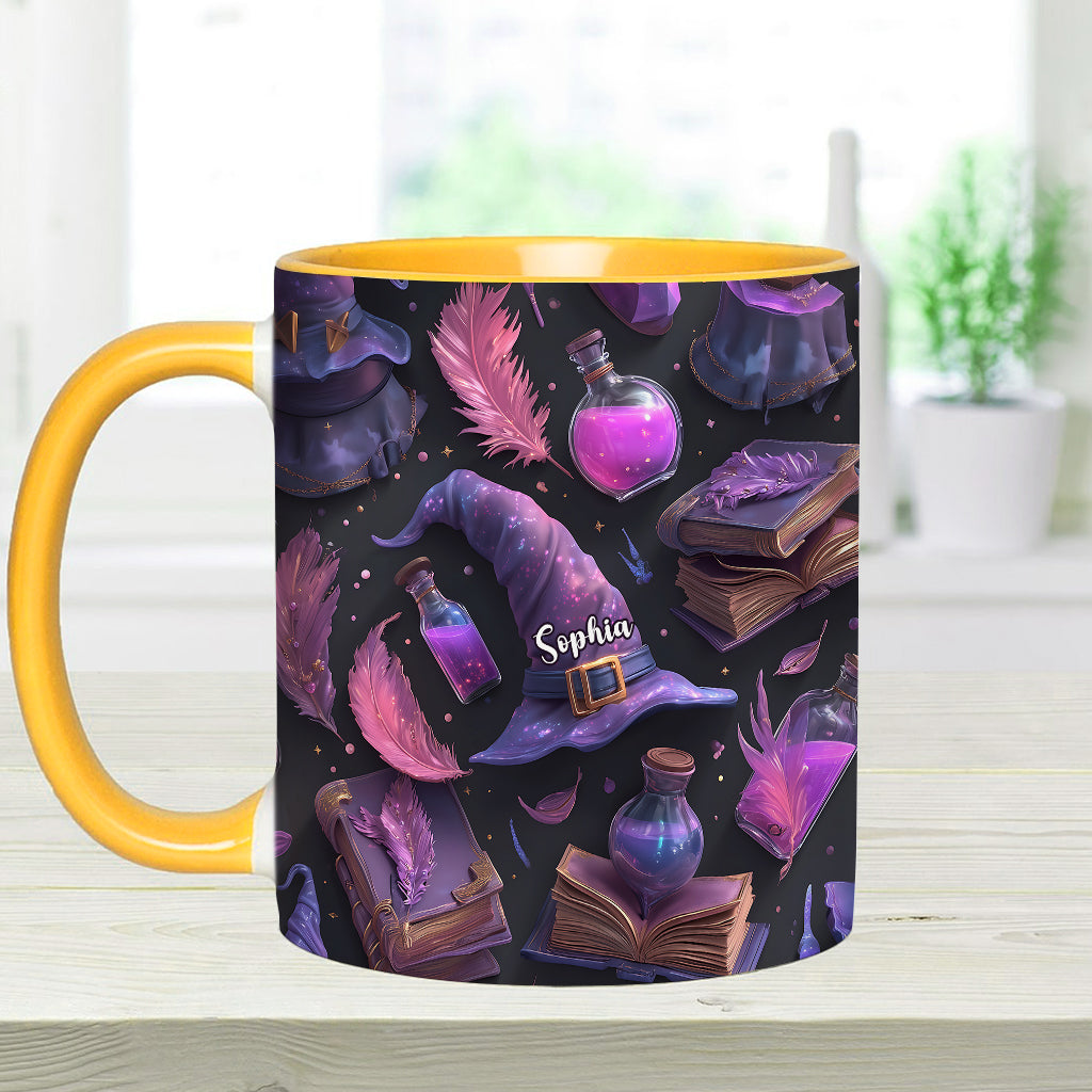 Lila Hexe – Personalisierte Tasse mit Hexenmotiv