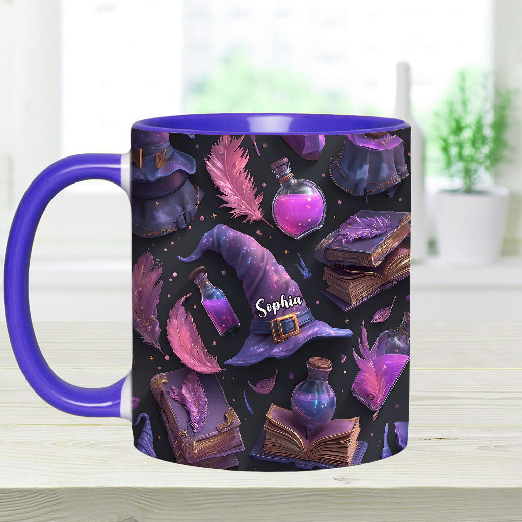 Lila Hexe – Personalisierte Tasse mit Hexenmotiv