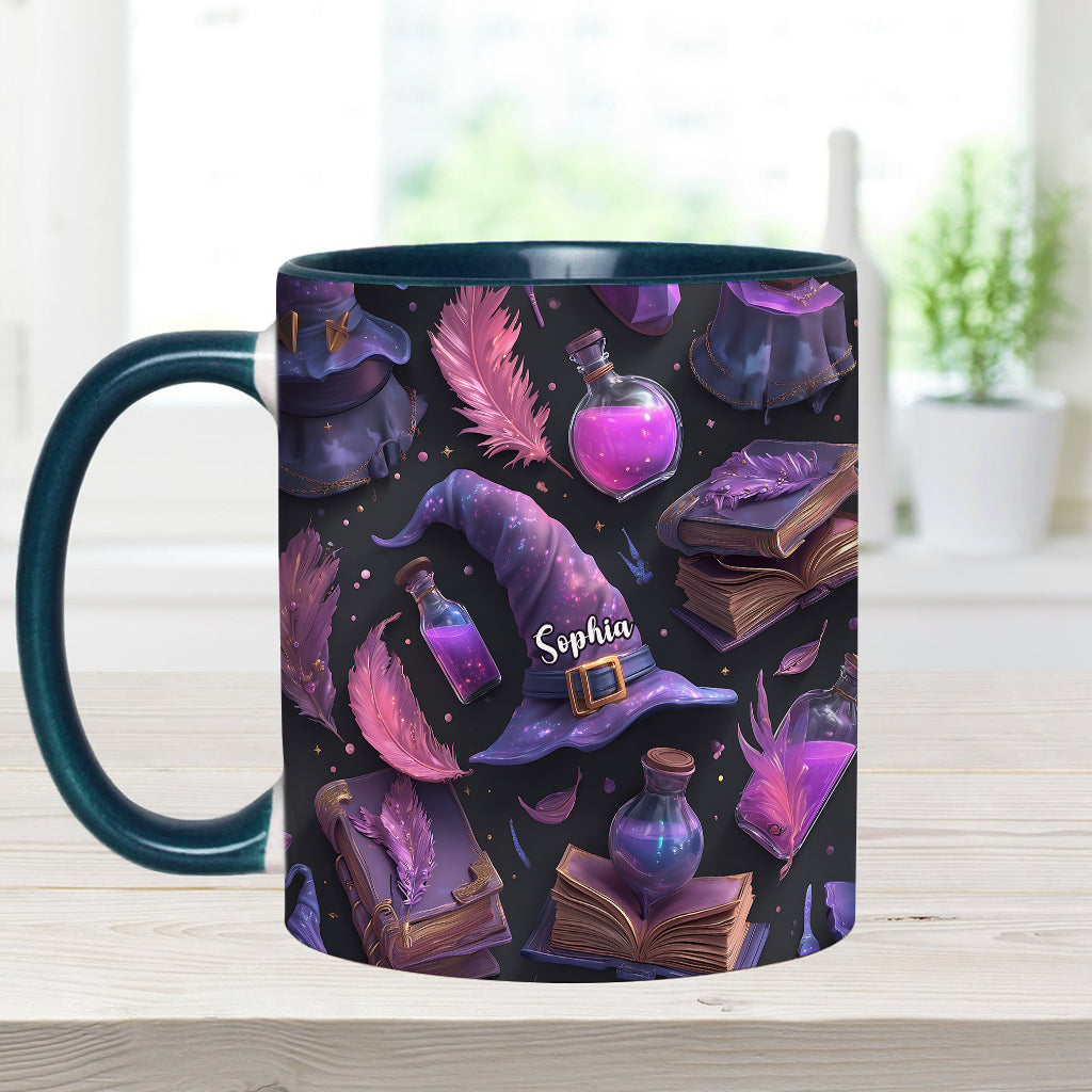 Lila Hexe – Personalisierte Tasse mit Hexenmotiv
