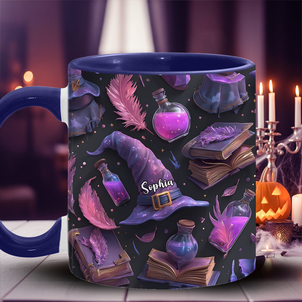 Lila Hexe – Personalisierte Tasse mit Hexenmotiv