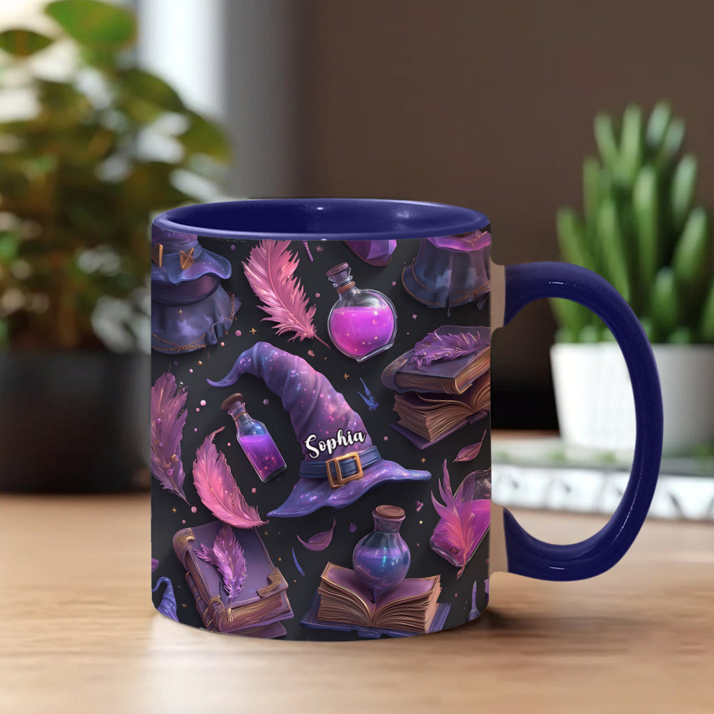 Lila Hexe – Personalisierte Tasse mit Hexenmotiv