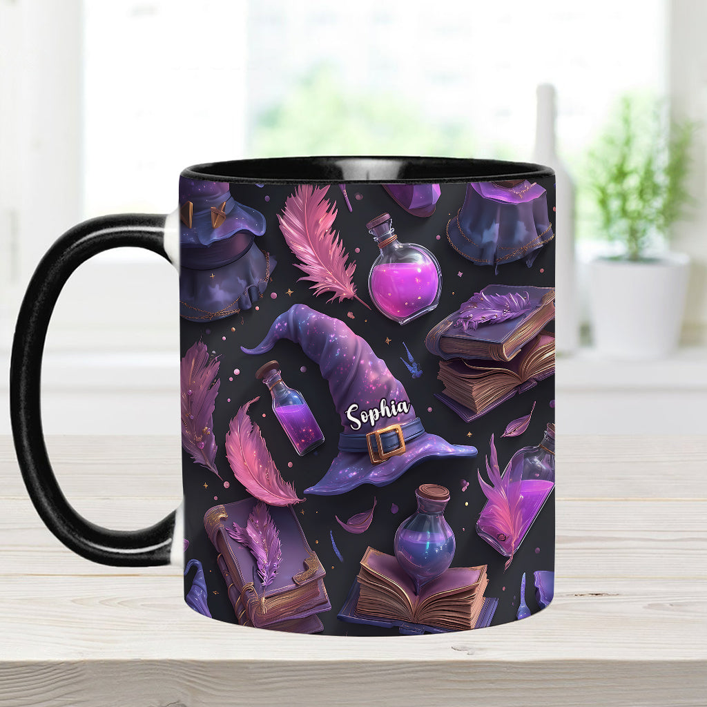 Lila Hexe – Personalisierte Tasse mit Hexenmotiv