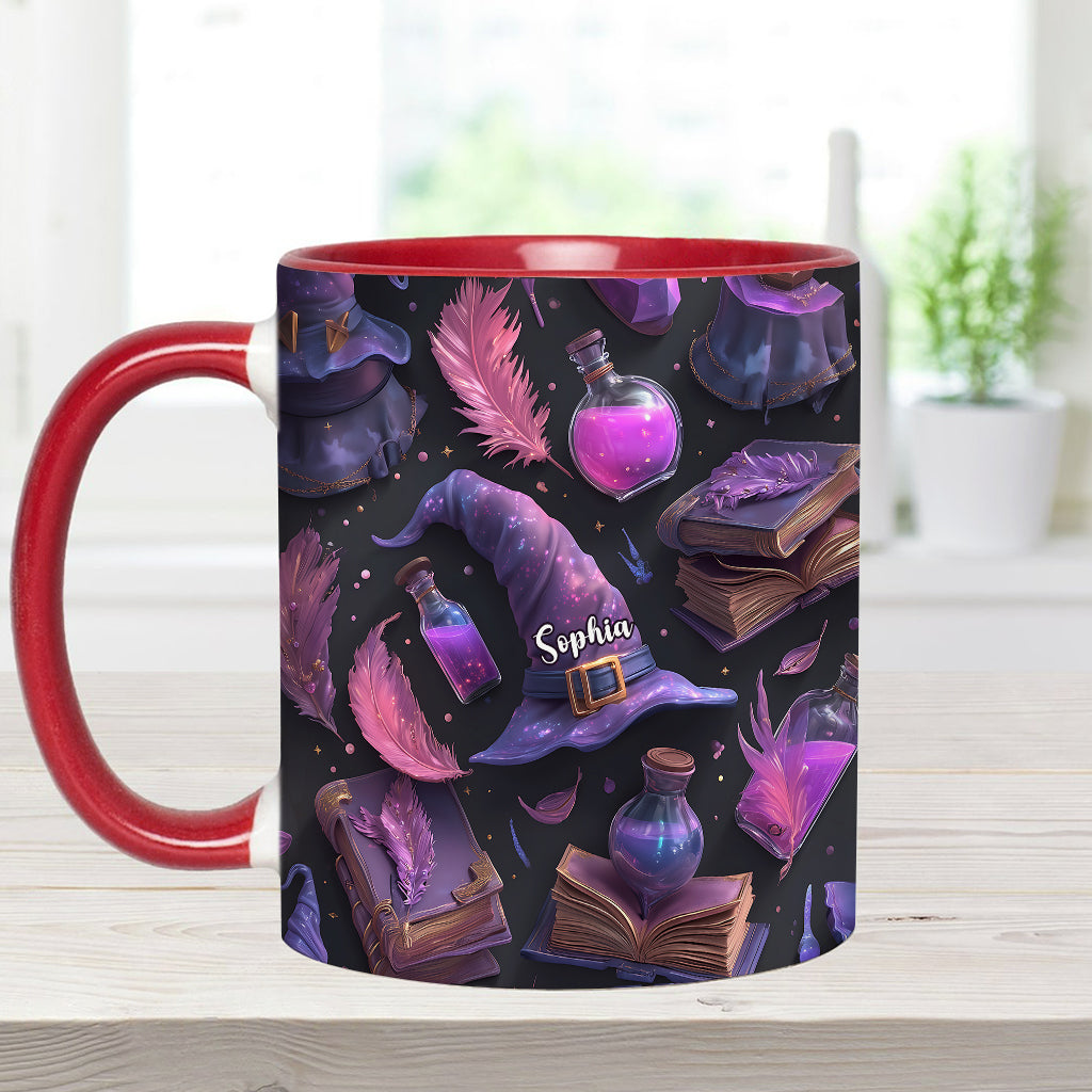 Lila Hexe – Personalisierte Tasse mit Hexenmotiv