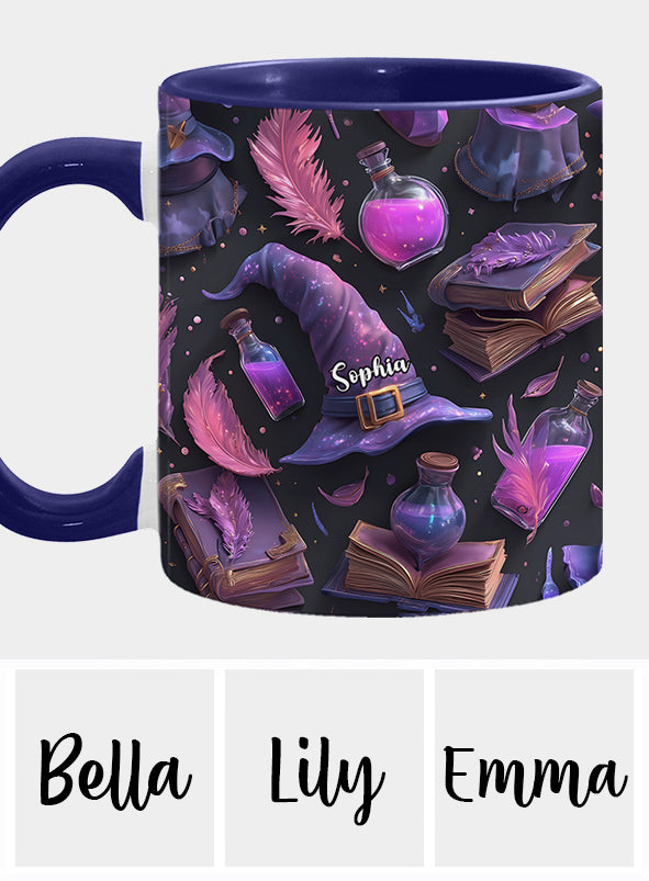 Lila Hexe – Personalisierte Tasse mit Hexenmotiv