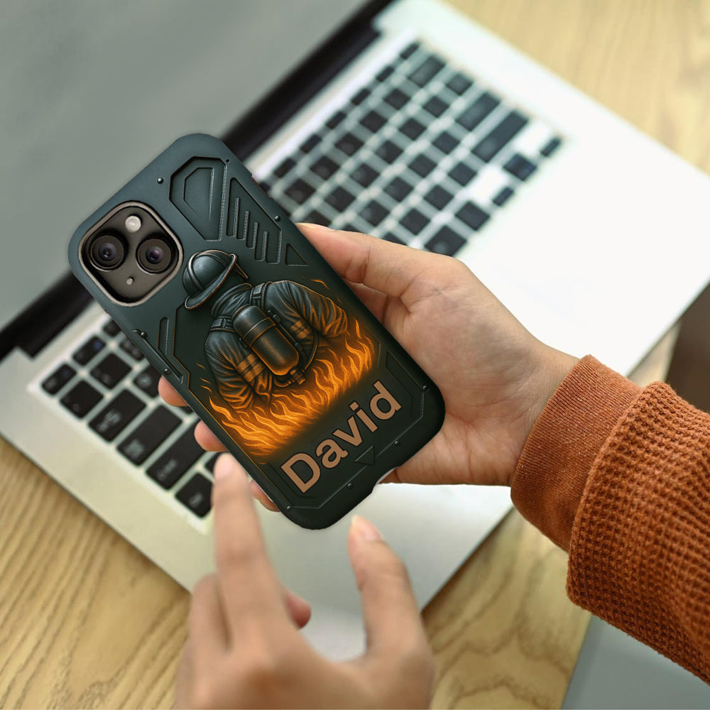 The Stronge One – Personalisierte Handyhülle mit Feuerwehrmotiv und Volldruck