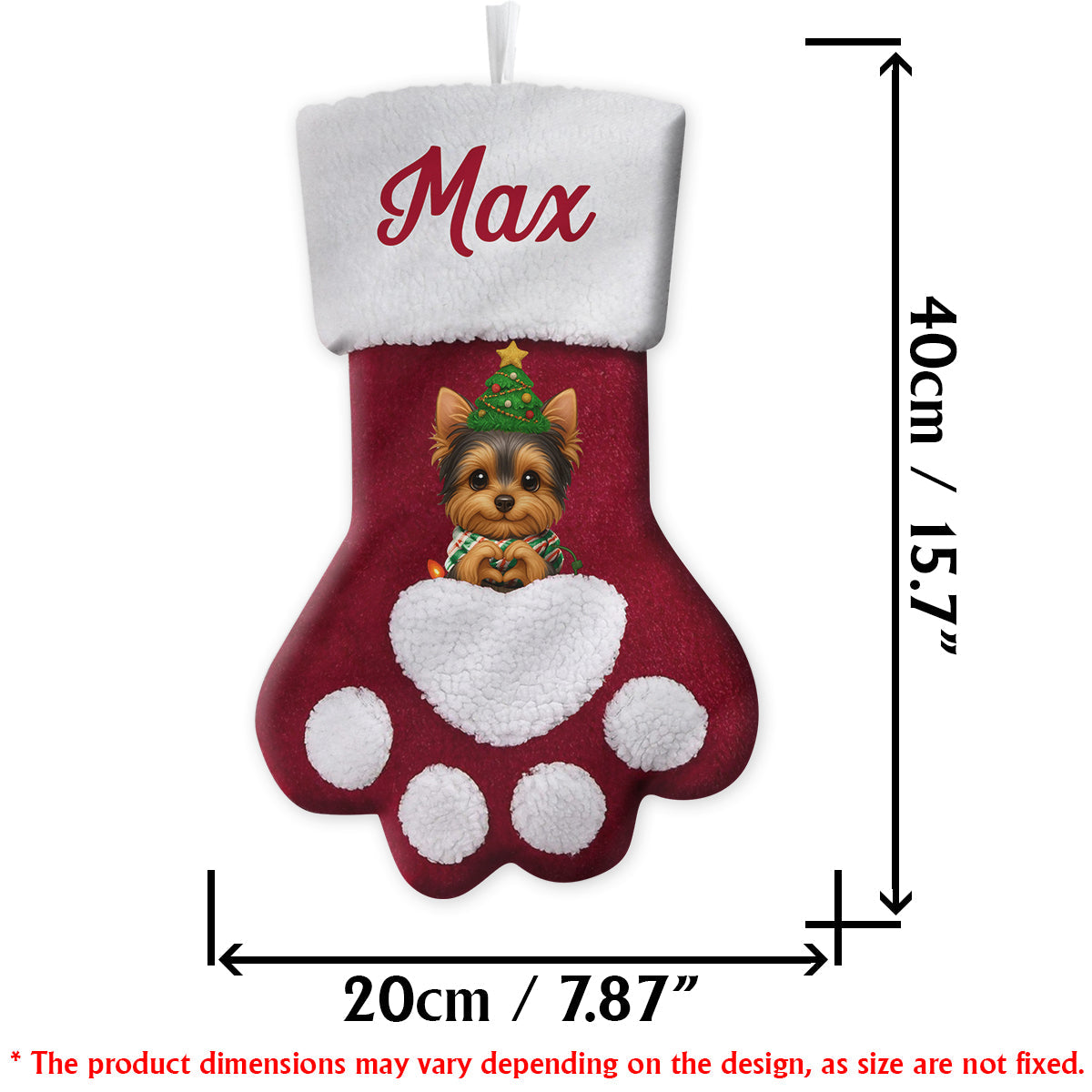 Merry Woofmas! - Personalized Dog Shaped Christmas Stocking
